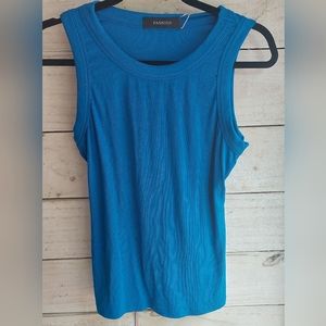 Fashion ribbed women's tank size M blue NWT